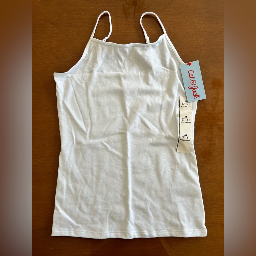 Cat & Jack Girls White Tank Top
